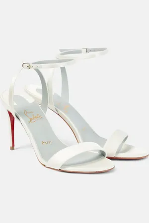 Christian Louboutin Loubigirl 85 silk crÃªpe satin sandals