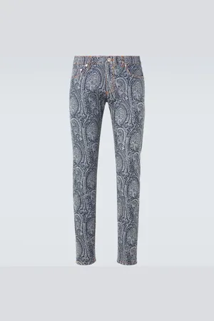 Etro Paisley jacquard slim jeans