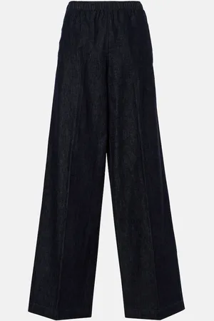 Vince Low-rise cotton twill wide-leg pants