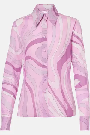 Puccini Orchidee cotton muslin shirt