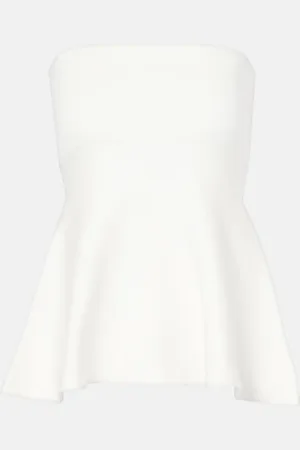 The Frankie Shop Agathe knitted peplum top