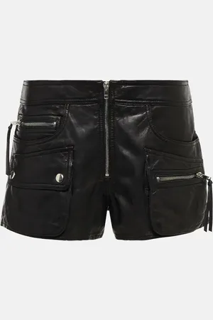 Isabel Marant Coria leather cargo shorts