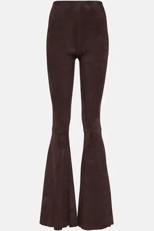 Stouls Cherilyn high-rise suede flared pants