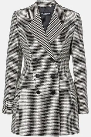 Dolce & Gabbana Houndstooth wool-blend blazer
