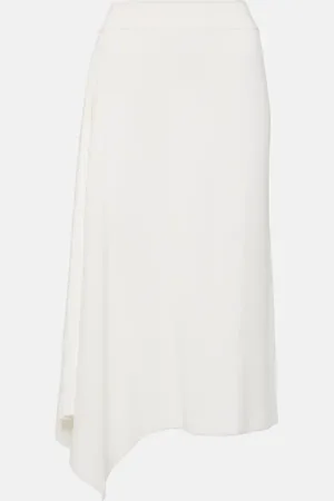 Loro Piana Tazawa asymmetric cotton midi skirt