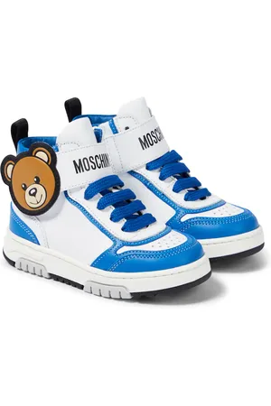 Moschino Logo leather sneakers