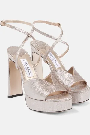 Jimmy Choo Karli 125 glitter platform sandals