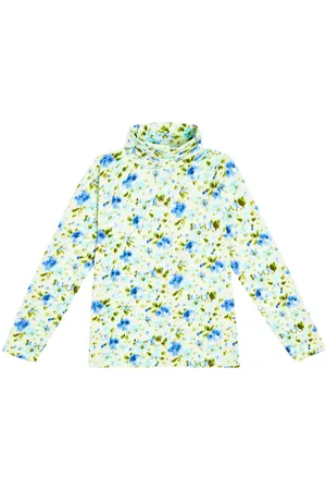 MORLEY Tyla floral cotton-blend turtleneck top
