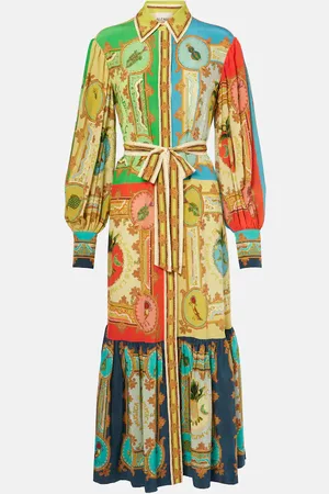ALÉMAIS Monte printed linen shirt dress