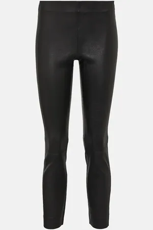 Vince Cropped slim leather pants