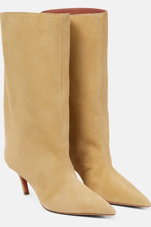 Amina Muaddi Fiona 60 suede knee-high boots