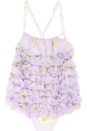 MONNALISA Baby ruffled tulle bodysuit