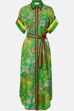 ALÉMAIS Fiesta printed belted shirt dress