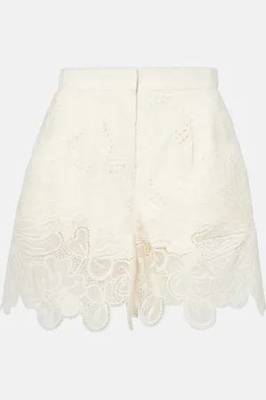 Elie saab Embroidered broderie anglaise shorts