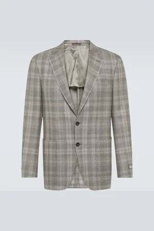 CANALI Kei checked wool blazer