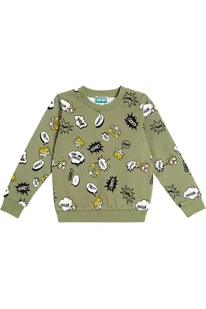 Kenzo Printed cotton-blend jersey sweatshirt
