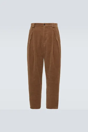 Giorgio Armani Wool and cashmere corduroy tapered pants