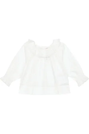 BONPOINT Baby Myrtille lace cotton blouse