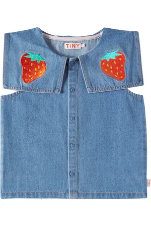 Tiny Cottons Strawberries denim blouse