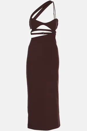 Nensi Dojaka Asymmetric silk midi dress