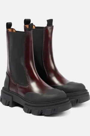 Ganni Faux leather Chelsea boots