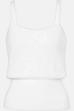 J.W.Anderson Pointelle cotton and cashmere camisole