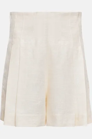 Chloé High-rise linen shorts