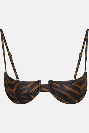 SAME Zebra-print bikini top