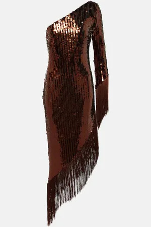 ‎Taller Marmo‎ Aventador Disco sequined fringed midi dress