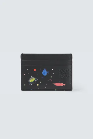 Loewe X Suna Fujita Simple Deep Sea leather card holder