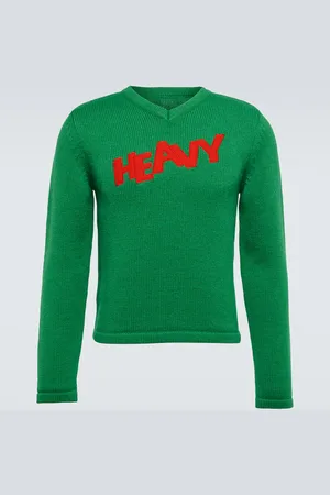 ERL Embroidered wool-blend sweater
