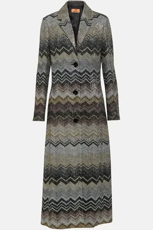 Missoni Zig Zag sequined single-breasted coat