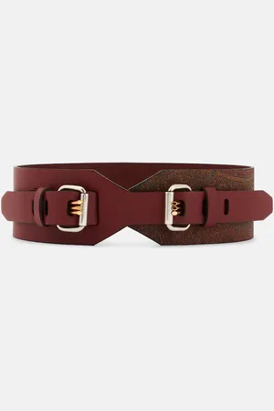 Etro Paisley leather belt