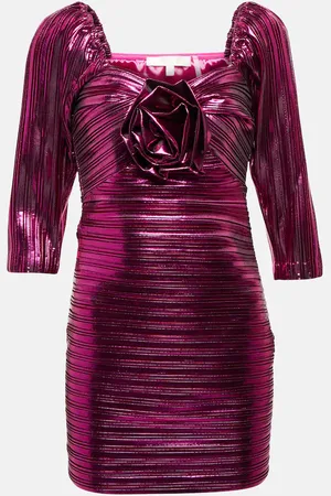 LOVESHACKFANCY Thompson lamÃ© minidress