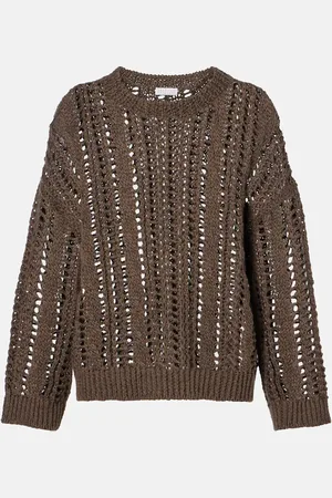 Brunello Cucinelli Jute and cotton-blend sweater
