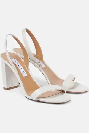 Aquazzura So Nude 85 leather slingback sandals