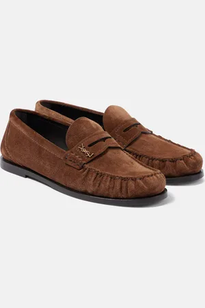 Saint Laurent Laurent suede penny loafers