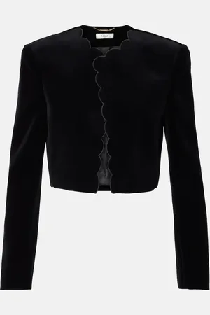 Chloé Spencer scalloped cotton velvet jacket