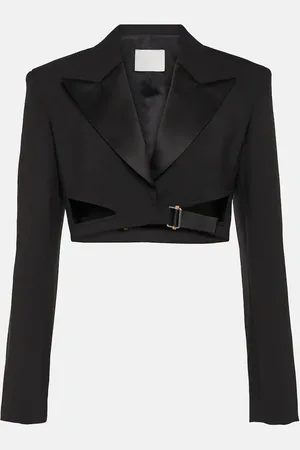 DION LEE Buckle-detail cropped blazer