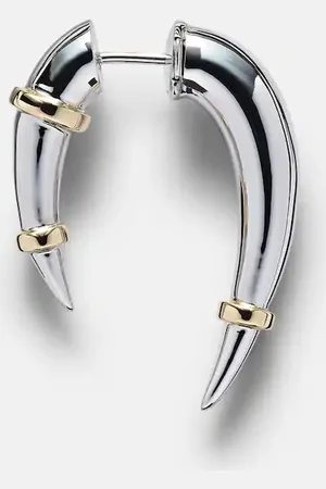 Rainbow K Horn 14kt white gold single earring
