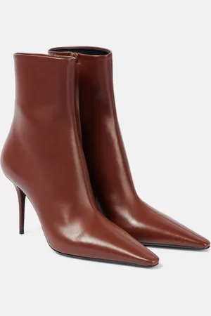 Saint Laurent Ashley 90 leather ankle boots