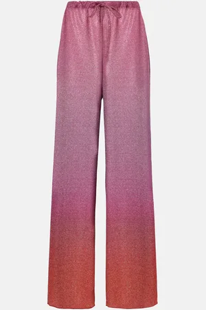 Oseree LumiÃ¨re lamÃ© wide-leg pants