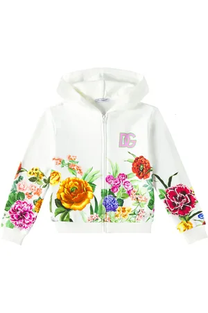 Dolce & Gabbana DG floral cotton jersey hoodie