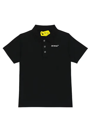 OFF-WHITE Printed cotton polo shirt