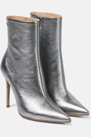 Gianvito Rossi Metallic leather ankle boots