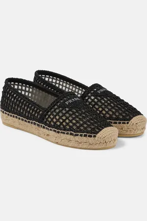 Prada Logo crochet espadrilles