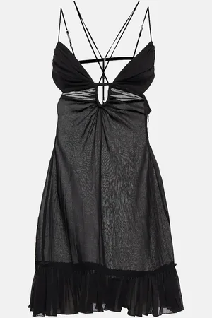 Nensi Dojaka Cutout halterneck cotton minidress