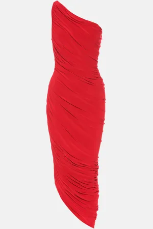 Norma Kamali Diana jersey one-shoulder midi dress