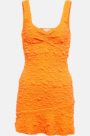 LOVESHACKFANCY Bartlette crinkled minidress