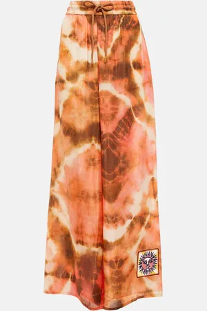 ZIMMERMANN Vacay tie-dye high-rise silk pants